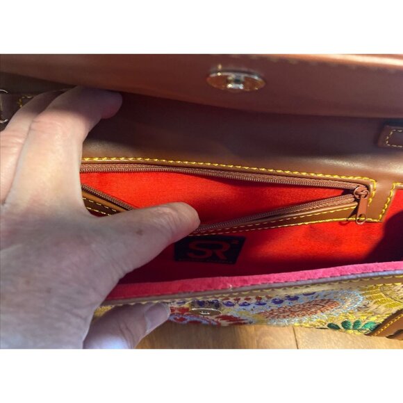 Sondra Roberts Cork Clutch, Bag, Purse Embroidered Detailed Snap Rectangular Med - Picture 8 of 16